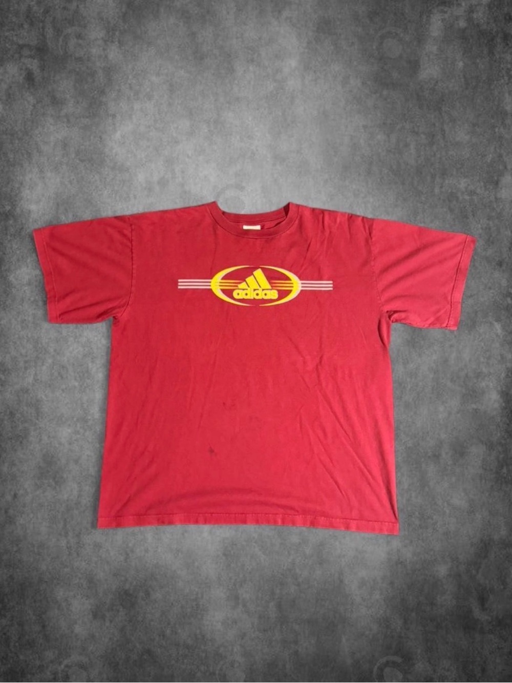 Adidas red vintage tee